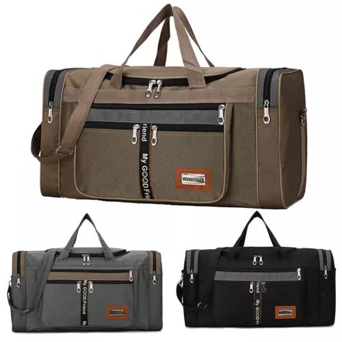 Große Oxford Reisetasche Fitnessstudio 45/60L wasserabweisend Gepäcktasche mit Gurt - Bild 1 von 49