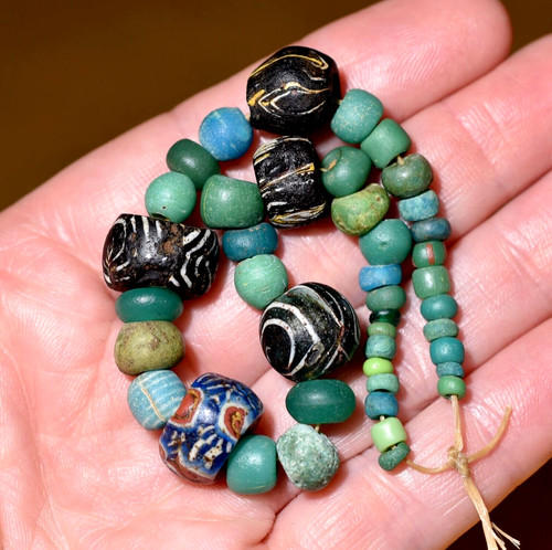 Ancient Glass Excavated Djenne Dig Beads Mali African Trade Circa 1000 Years Old
