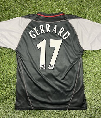 Liverpool Gerrard #17 Reebok Football Jersey 2002/2004 Black