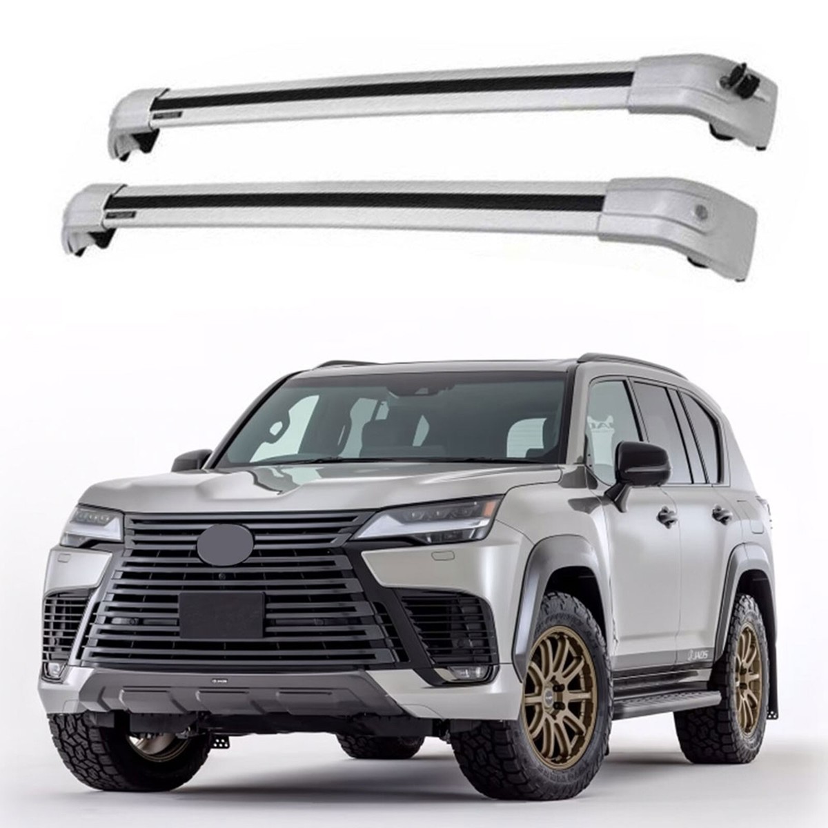 2Pcs Fits for Lexus LX600 J310 2023 2024 Roof Rail Rack Cross Bar