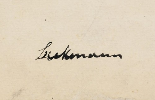 Muy Raro, Firmado Max Beckmann (Atribuido), Retrato de Gandhi, Medios Mixtos - Imagen 4 de 4