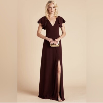 Birdy Grey HANNAH DRESS CREPE CABERNET LARGE NEW NWT BRIDESMAID WEDDING |  eBay