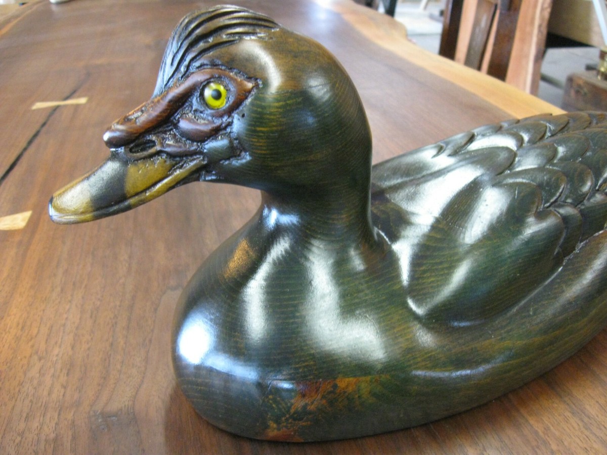 Beautiful Vintage Tom Taber Muscovy Duck Decoy /One of His Rarest