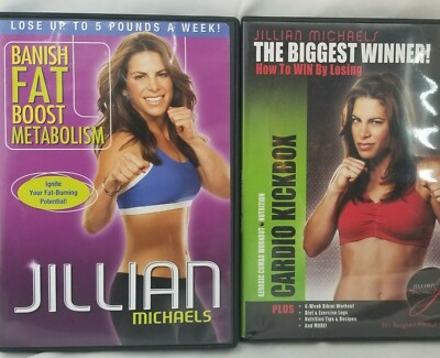 2 Jillian Michaels DVDs Banish Fat Boost Metabolism & Cardio