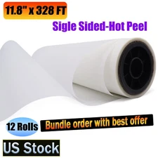 Wholesale 12rolls 11.8" x 328 FT Pet DTF Film Roll Warm Peel Double Sided