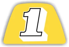 Fits 1984-1985 YT60 TRI-ZINGER Yellow Front Number Plate Graphic Kit Decal