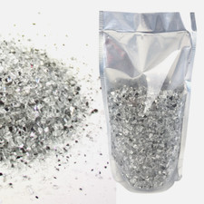 400g CLEAR Mirror Reflective Glass Vase Filler Crushed Stones Chippings 1-4mm