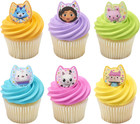 Decopac Dreamworks Gabby'S Dollhouse Rings, 24 Cupcake Decorations