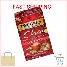Twinings Ultra Spice Chai Black Tea Individually Wrapped Bags, 20 Count Pack of
