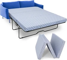 SUNYRISY Folding Mattress, 4 Inch Memory Foam Tri-fold Mattress & Washable Cover