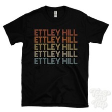 ETTLEY HILL REPEATED RETRO STYLE T-SHIRT mens & womens uk place name gift