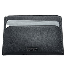 TUMI Nassau Slim Card Case W/ID Window Grey Texture Wallet Men's NWOT