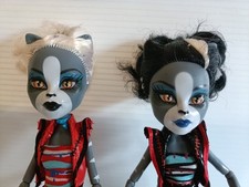 Monster High Purrsephone & Meowlody Werecat Twins Dolls Articulated-no tails