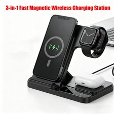 Wireless Charging Station 3In1 For Apple Watch Air Pods iPhone 16 15 14 13 12 US