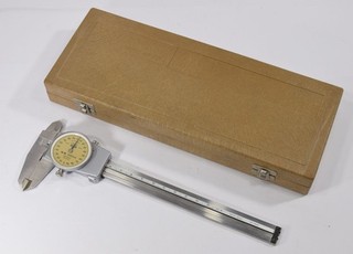 TESA SCHIEBLEHRE mit MESSUHR Skala bis 150mm Messschieber analog 15cm Etui