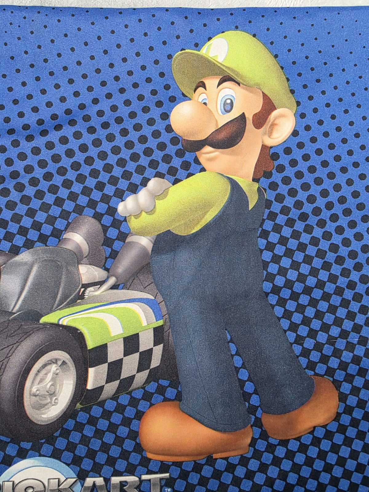 Mario Kart Luigi Wii Pillowcase Double Sided Nintendo Eat My Dust Racing 2012