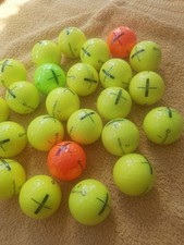 Taylormade yellow Optic Distance Golf Balls x24 Pearl / Mint Grade