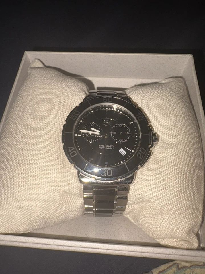 Reloj para hombre Tag Heuer Formula 1 CAH1210 esfera negra 41 mm acero y cerámica cuarzo Foto 2 de 4