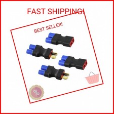 4pcs RC LiPo Battery Connector Adapter Compatible with EC3 to T Male Female Conn
