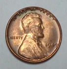 1949-P Lincoln Wheat Penny Cent GEM Red Uncirculated with Colorful Toning