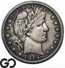 1914-S Barber Half Dollar, Key Date, VF++/XF