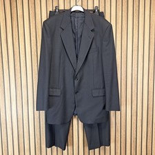 M&S Italian Wool Suit 42 Navy Blue Jacket Trousers W32 L31 Super 100s