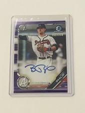 2019 Bowman Chrome BEAU PHILIP AUTOGRAPH/AUTO PURPLE REFRACTOR BRAVES /250