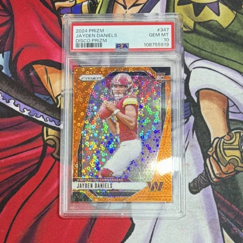 2024 Panini Prizm Jayden Daniels Disco Prizm Rookie #347 PSA 10 Commanders