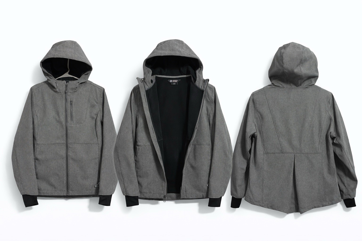 Mondetta Performance Gray Hooded Softshell Jacket… - image 1