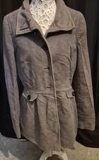 NEXT Tall Women’s Grey Moleskin Style Utility Coat Jacket - Size 12T - EUC