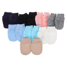  8 Pairs Muffole Neonati Cotone Guanti Neonato Per Nessun Guanto Graffio