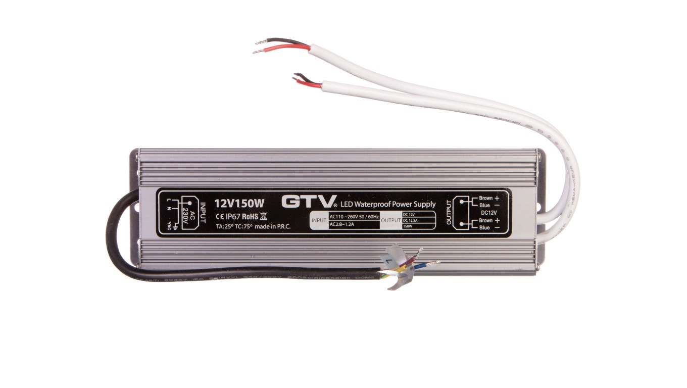 LED Transformer Waterproof 150W, IP 67, DC12V LD-WZA150W-NW