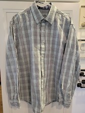 Tasso Elba Shirt Men's Size XL Colorful Check Long Sleeve Button Down blue plaid