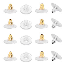 100 Pcs Metal Earring Clutch Jewelry Making Tools Back Stopper Backs with Pad
