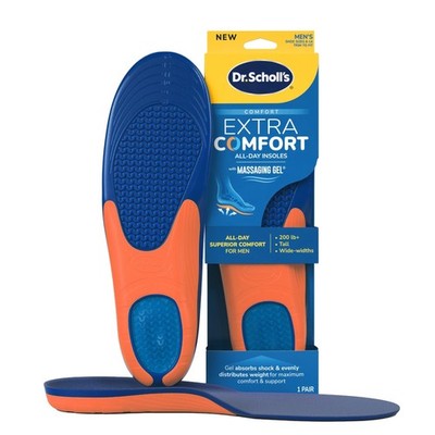 Dr. Scholl s Extra Comfort Support Insoles Men, Size 8-14, 1 Pair All-Day
