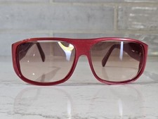 Vintage Rive Gauche Paris Sunglasses Berry Red Frames