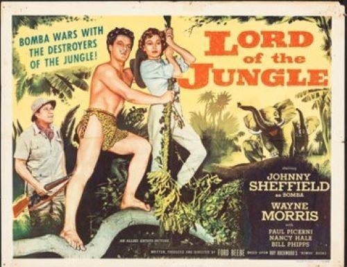 Lord of the Jungle  (Allied Artists, 1955). Folded, Fine+. Half Sheet Adventure