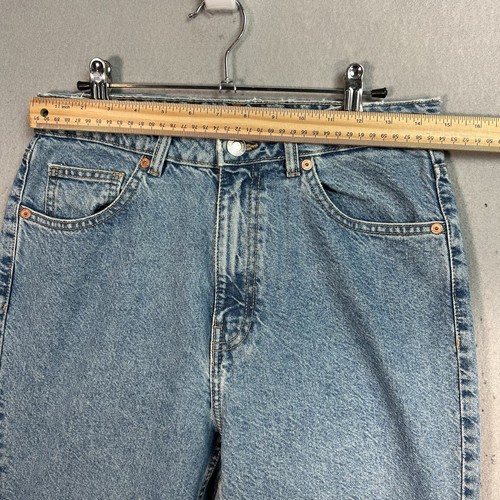 Zara Tapered Leg Jeans Womens Size 8 Blue Light Wash Denim - Picture 3 of 11