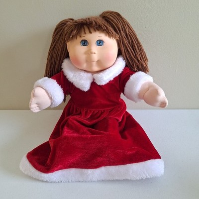 Babyland Exclusive 2015 Cabbage Patch Kid Doll Brown Hair Blue Eyes Red Dress