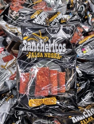 5X RANCHERITOS W/ BLACK SALSA ( CON SALSA NEGRA ) - 5 BAGS OF 45g EA - FREE SHIP