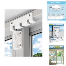 White Sliding Glass Door Lock Window Security Bar Stopper Childproof Patio Foot
