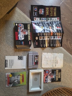 Tecmo Super Bowl Super Nintendo Entertainment System CIB Complete SNES