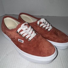 VANS Burnt Red Suede Low Top Sneakers Men 6.5 Women s 8 Lace Up