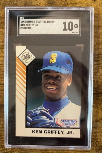 1993 Kenner Starting Lineup KEN GRIFFEY JR Card Graded PSA 10 Gem Mint