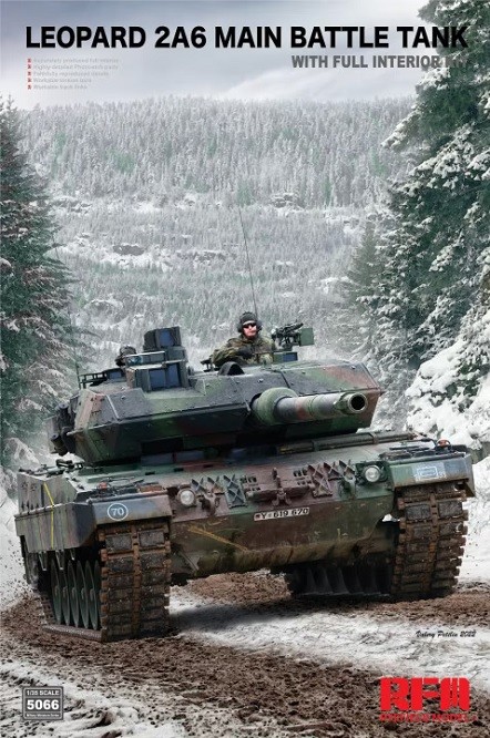 Rye Field Model RM-5066 - 1/35 Leopard 2A6 with Full Interior - New