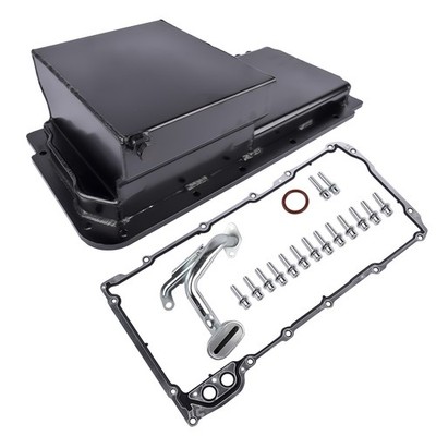 Front Aluminum Oil Pan + Gasket for GM LS1 LS2 LS3 LS6 4.8L 5.3L 5.7L 6.0L 6.2L
