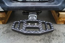 Carbon Steel Black Hitch Receiver Step Bumper Step with Pin Lock & Stabilizer