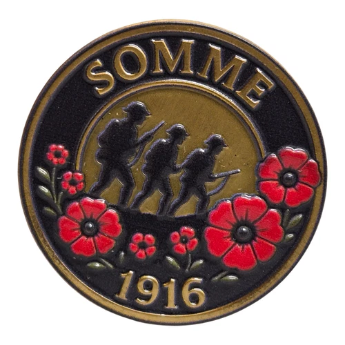 Battle of the Somme Enamel Badge UK WW1