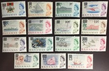 Bahamas 1966 Decimal Surcharge Set MH