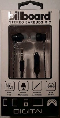 Billboard Stereo DIGITAL Hands Free EAR BUDS New In Original Packaging